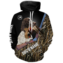 Load image into Gallery viewer, English Springer Spaniel Gun Dog Pheasant Hunting Custom Name Shirts for Pheasant Hunters FSD3920