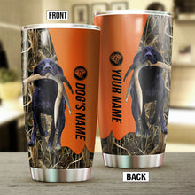 Load image into Gallery viewer, Black German Shorthaired Pointer Birds &amp; Deer shed Hunting Dog Custom name Stainless Steel Tumbler Cup FSD4321