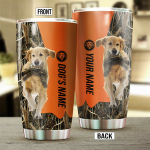 Golden Retriever Birds & Deer shed Hunting Dog Custom name Stainless Steel Tumbler Cup FSD4322