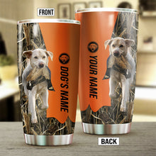 Load image into Gallery viewer, White Labrador Retriever Birds &amp; Deer shed Hunting Dog Custom name Stainless Steel Tumbler Cup FSD4325