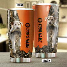 Load image into Gallery viewer, White Labrador Retriever Birds &amp; Deer shed Hunting Dog Custom name Stainless Steel Tumbler Cup FSD4325