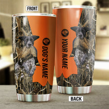 Load image into Gallery viewer, Black and white GSP Birds &amp; Deer shed Hunting Dog Custom name Stainless Steel Tumbler Cup FSD4328