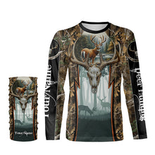 Load image into Gallery viewer, Whitetail Deer hunting camouflage custom Name all over print Shirts, Deer hunting gifts FSD1080