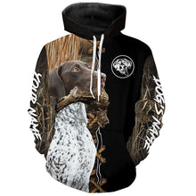 Load image into Gallery viewer, German Shorthaired Pointer Hunting Dog Custom Name Hoodie Shirt for Hunter FSD4684