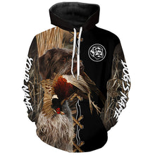 Load image into Gallery viewer, Wirehaired Pointing Griffon Hunting Dog Custom Name Hoodie Shirt for Hunter FSD4688