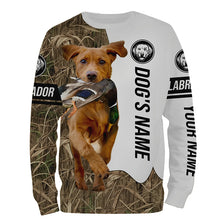 Load image into Gallery viewer, Duck Hunting with Fox Red Labrador Retriever Dog Custom Name Camo Full Printing Shirts, Hoodie FSD3509