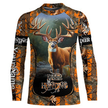 Load image into Gallery viewer, Best Whitetail Deer hunting Orange camo custom name 3D All over print Shirts Personalized gift for Hunters FSD2094