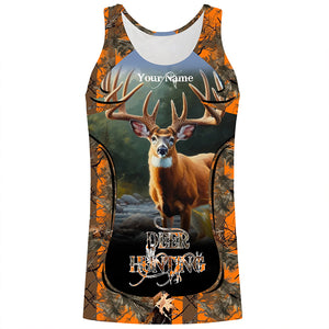 Best Whitetail Deer hunting Orange camo custom name 3D All over print Shirts Personalized gift for Hunters FSD2094