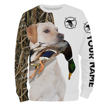 Load image into Gallery viewer, Duck Hunting with white Lab dog Custom Name 3D All Over Print Shirt - Labrador Retriever Hunting Gifts FSD3748