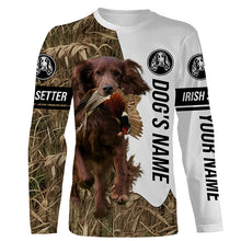 Load image into Gallery viewer, Pheasant hunting with red Irish setter Dogs Customize name 3D All over print Shirts, Hoodie FSD3758