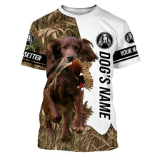 Load image into Gallery viewer, Pheasant hunting with red Irish setter Dogs Customize name 3D All over print Shirts, Hoodie FSD3758