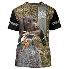 Load image into Gallery viewer, Deutsch Drahthaar Duck hunting waterfowl camo Shirts, duck hunting hoodie, Duck hunting Gifts FSD3352