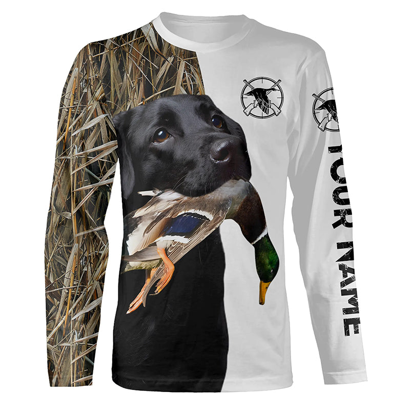 Duck hunting with Black lab custom Name 3D All over print shirt, hoodie, long sleeves Hunting gifts FSD437