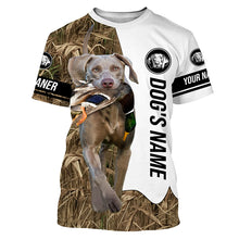 Load image into Gallery viewer, Duck Hunting with Weimaraner Dog Custom Name Camo Full Printing Shirts, Gundog hunting Shirt - FSD2778