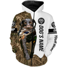 Load image into Gallery viewer, Duck Hunting with GWP German wirehaired pointers Dog Custom Name Camo Full Printing Shirts, Personalized Hunting gift - FSD2779