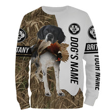 Load image into Gallery viewer, Pheasant Hunting with Brittany (black and white) Gun Dog Custom Name Camo Full Printing Shirts FSD3653