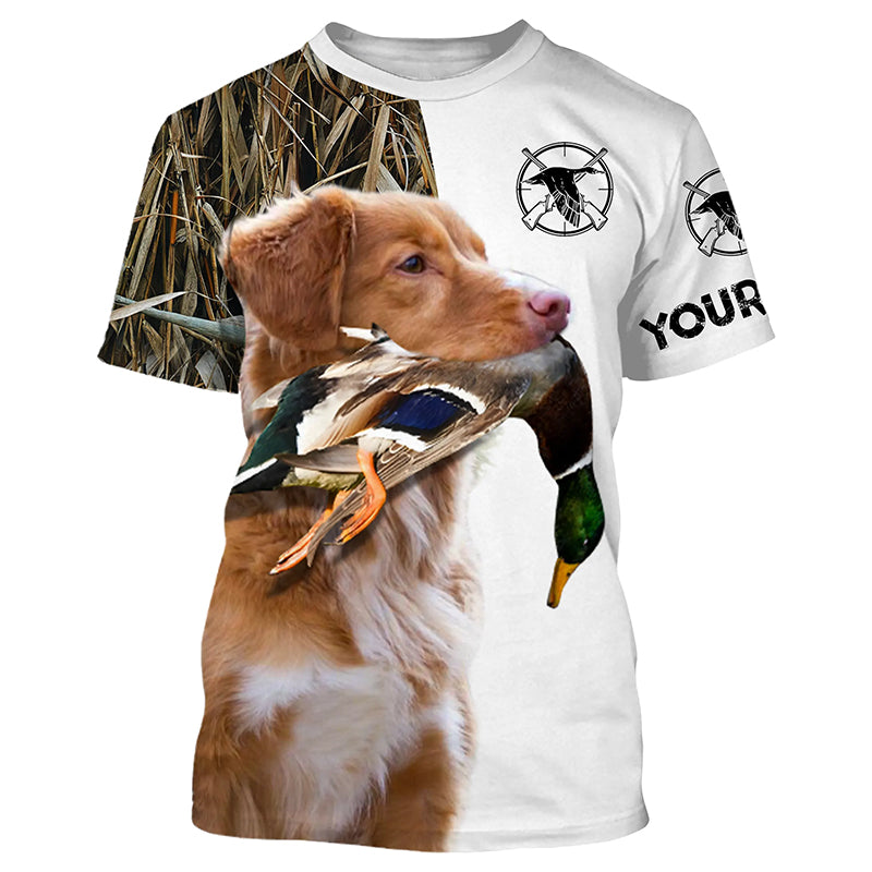 Duck Hunting with Toller (Nova Scotia Duck Tolling Retriever) Dog Custom Name 3D All over print Shirt FSD3655