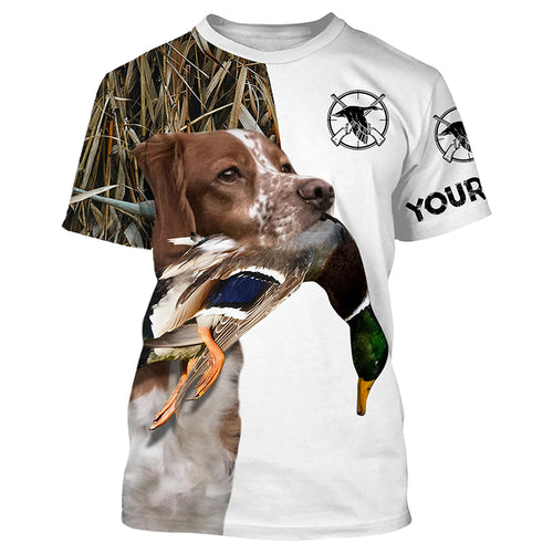 Duck Hunting With Dog Brittany Spaniel Customize Name Shirts, Personalized Gifts - FSD2785