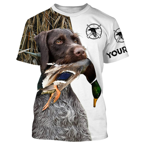 Duck Hunting With Dog Deutsch Drahthaar Customize Name Shirts, Personalized Gifts - FSD2786