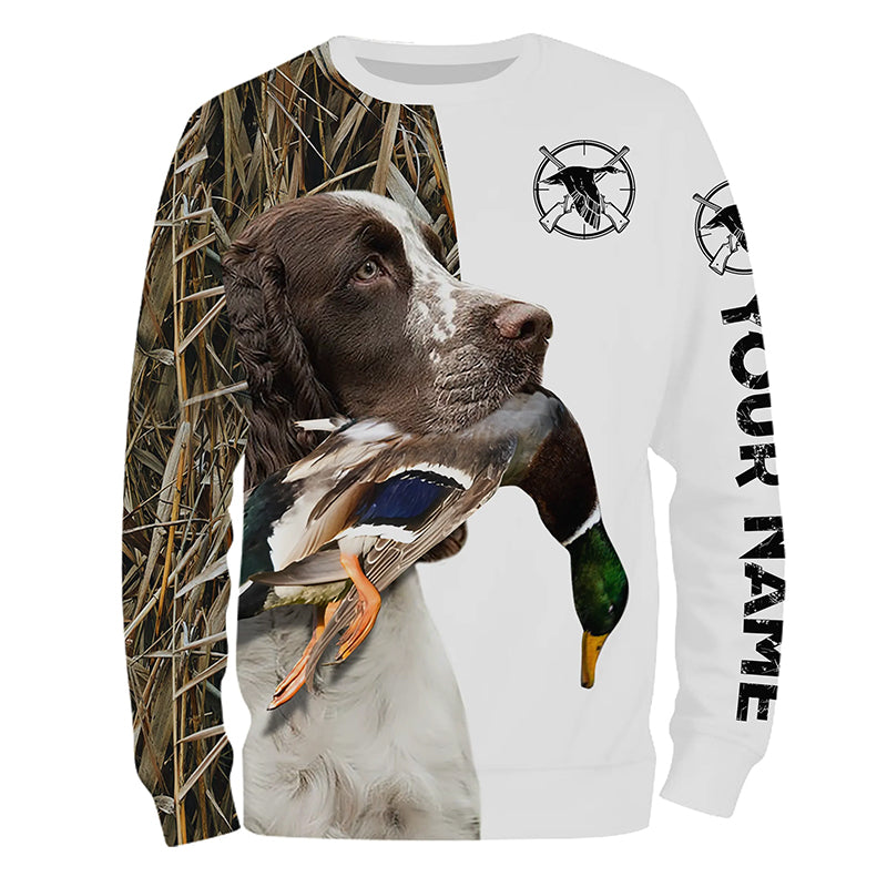 Duck Hunting With Dog English Springer spaniel Customize Name Shirts, Personalized Gifts - FSD2787