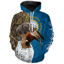 Load image into Gallery viewer, South Dakota Pheasant Hunting with GSP pointer Custom name 3D All over print Shirts, hunting gifts FSD3659