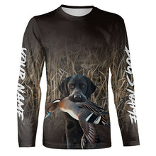 Load image into Gallery viewer, Black Labrador Retriever Dog Pintails Hunting Waterfowl Camo Shirts, Pintail Hunting clothes FSD4543