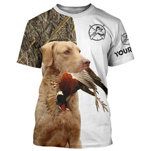 Load image into Gallery viewer, Pheasant Hunting With Dog Chesapeake Hunting Dog Customize Name All Over Printed Shirts - Personalized Hunting Gifts FSD2164