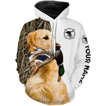 Load image into Gallery viewer, Duck Hunting With Dog Golden Retriever Customize Name 3D All Over Printed Shirts - Personalized Hunting Gifts FSD2166