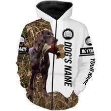 Load image into Gallery viewer, Pheasant Hunting with Boykin Spaniel Custom Name Camo Full Printing Shirts, Bird dog hunting gifts FSD3783