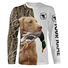 Load image into Gallery viewer, Duck Hunting With Dog Chesapeake Bay Retriever Custom Name 3D All Over Print Shirt, Hoodie Personalized Hunting Gifts FSD1864