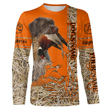 Load image into Gallery viewer, Wirehaired Pointing Griffon Dog Pheasant Hunting Blaze Orange Hunting Shirts, Pheasant Hunting Clothing FSD4165