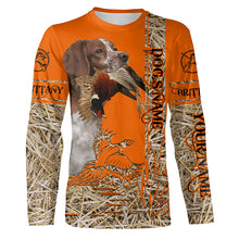 Load image into Gallery viewer, Brittany Dog Pheasant Hunting Blaze Orange Hunting Shirts, Pheasant Hunting Clothing FSD4166