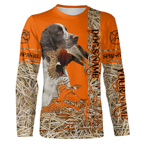 English Springer Spaniel Dog Pheasant Hunting Blaze Orange Hunting Shirts, Pheasant Hunting Clothing FSD4169