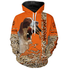 Load image into Gallery viewer, Irish Red &amp; White Setter Dog Pheasant Hunting Blaze Orange Hunting Shirts, Pheasant Hunting Clothing FSD4174