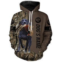 Load image into Gallery viewer, Black GSP Hunting dog customized Name Shirt, camo and brown color FSD4674