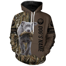 Load image into Gallery viewer, Silver Labrador Retriever Hunting dog customized Name Shirt, camo and brown color FSD4678