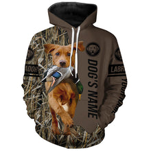 Load image into Gallery viewer, Fox red Labrador Retriever Hunting dog customized Name Shirt, camo and brown color FSD4679
