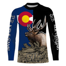 Load image into Gallery viewer, Colorado Elk Hunting CO flag Custom Name Full printing Shirts, Personalized Elk hunting gifts FSD3125