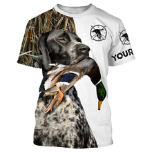 Load image into Gallery viewer, Duck Hunting With Dog black roan GSP German Shorthaired Pointer Customize Name Shirts Personalized Gifts FSD2631