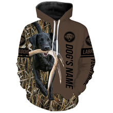 Load image into Gallery viewer, Black Labrador Retriever Hunting Dog Custom Name Camo Shirts, Hunting Gifts FSD4074KYC