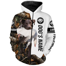 Load image into Gallery viewer, Snow Goose Hunting Dog Chocolate Labs customize name Camo Full Printing Shirts, Best Hunting Gifts FSD3448