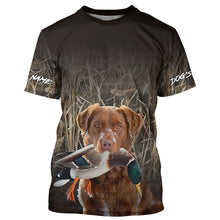 Load image into Gallery viewer, Duck Hunting Waterfowl Camo Chesapeake Bay Retriever Dog Hunting Shirts, Personalized Duck Hunting clothes FSD4544