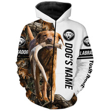 Load image into Gallery viewer, Fox Red Labrador Deer Antler Shed Hunting Labs Custom Name All over print Shirts FSD3572