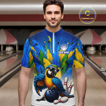Load image into Gallery viewer, Custom Green Funny Parrot Bowling Jersey For Men Bowling League Bowling Team Shirts NHT1201