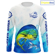 Load image into Gallery viewer, Mahi Mahi Fishing Long Sleeve Gift For Men Deep Sea Saltwater Angler Ocean Adventure