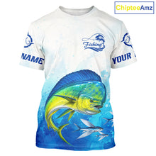 Load image into Gallery viewer, Mahi Mahi Fishing T-shirts Gift For Men Deep Sea Saltwater Angler Ocean Adventure 