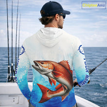 Load image into Gallery viewer, Redfish Fishing Long Sleeve Hooded Gift For Men Deep Sea Saltwater Angler Ocean Adventure