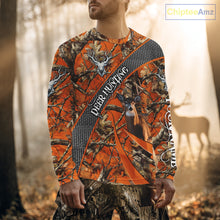 Load image into Gallery viewer, Orange Camo Deer Hunting Shirt 3D All Over Print Personalized Team Name Gift for Hunters NHT12
