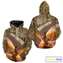 Load image into Gallery viewer, Mallard Duck Hunting Shirt Camo Custom Name Hunting Clothes For Hunters Best Gift NHT114