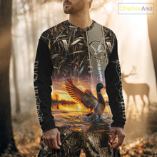 Load image into Gallery viewer, Mallard Duck Hunting Shirt Waterfowl Camo Custom Name Shirts, Personalized Hunting Clothes NHT116